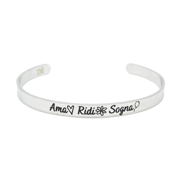BRACCIALE RIGIDO DA FAVOLA AMA RIDI SOGNA BRAND MAD TEA
