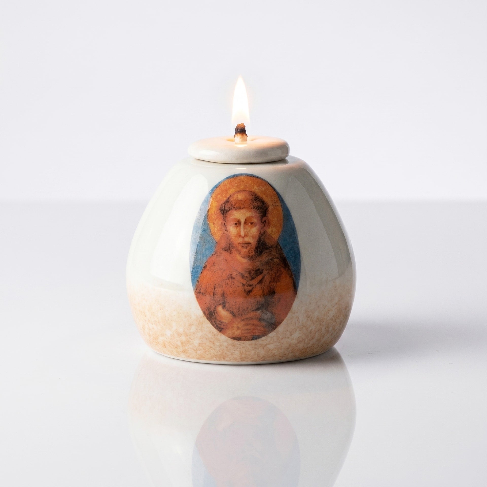 LAMPADA CERAMICA PICCOLA SAN FRANCESCO D'ASSISI BRAND LA GIARA
