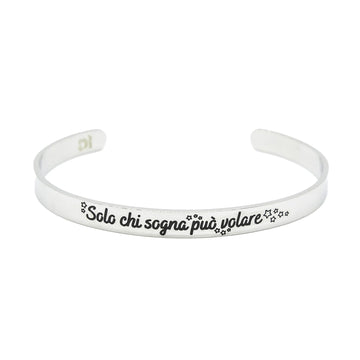 BRACCIALE RIGIDO DA FAVOLA SOLO CHI SOGNA PUO' VOLARE BRAND MAD TEA