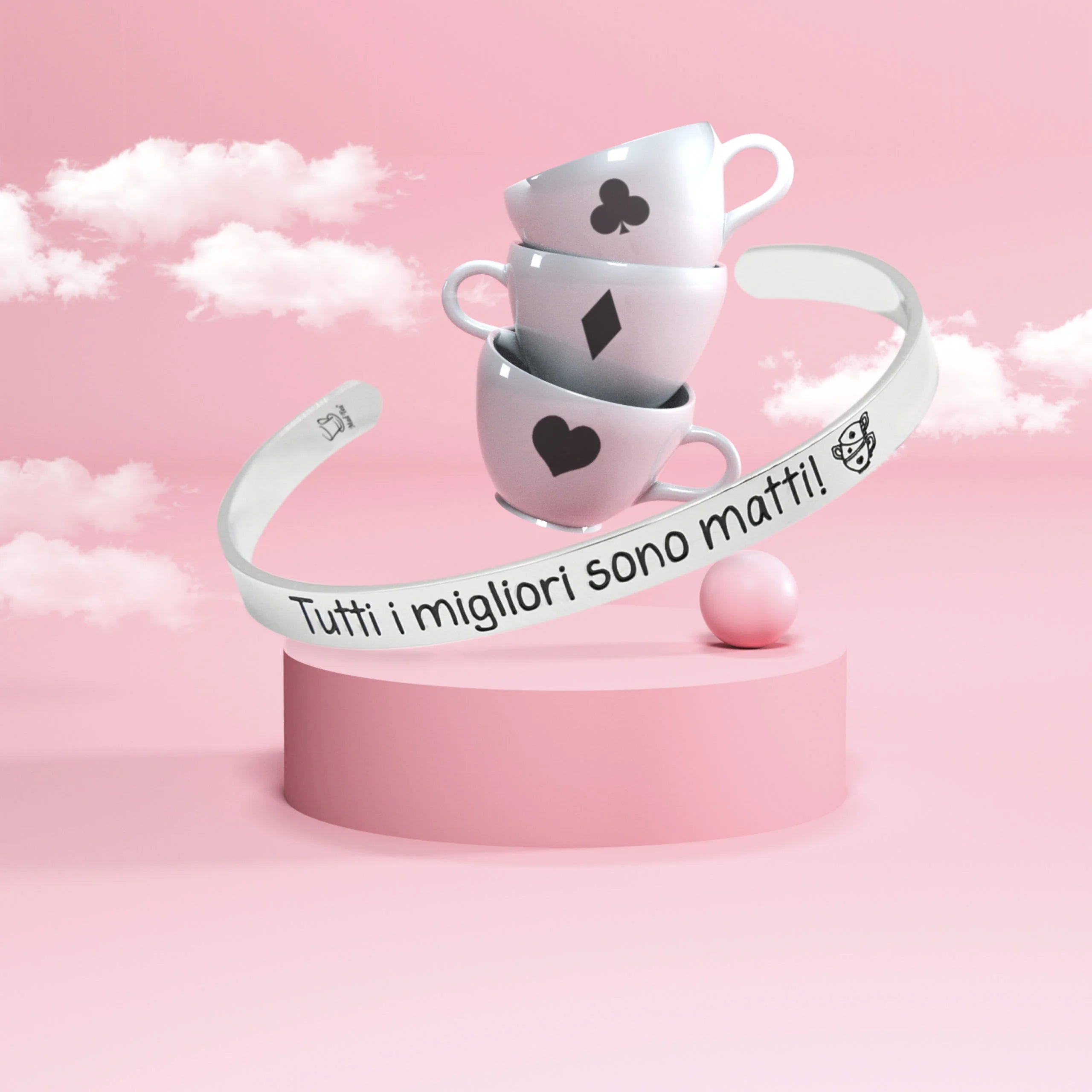 BRACCIALE RIGIDO DA FAVOLA TUTTI I MIGLIORI SONO MATTI BRAND MAD TEA