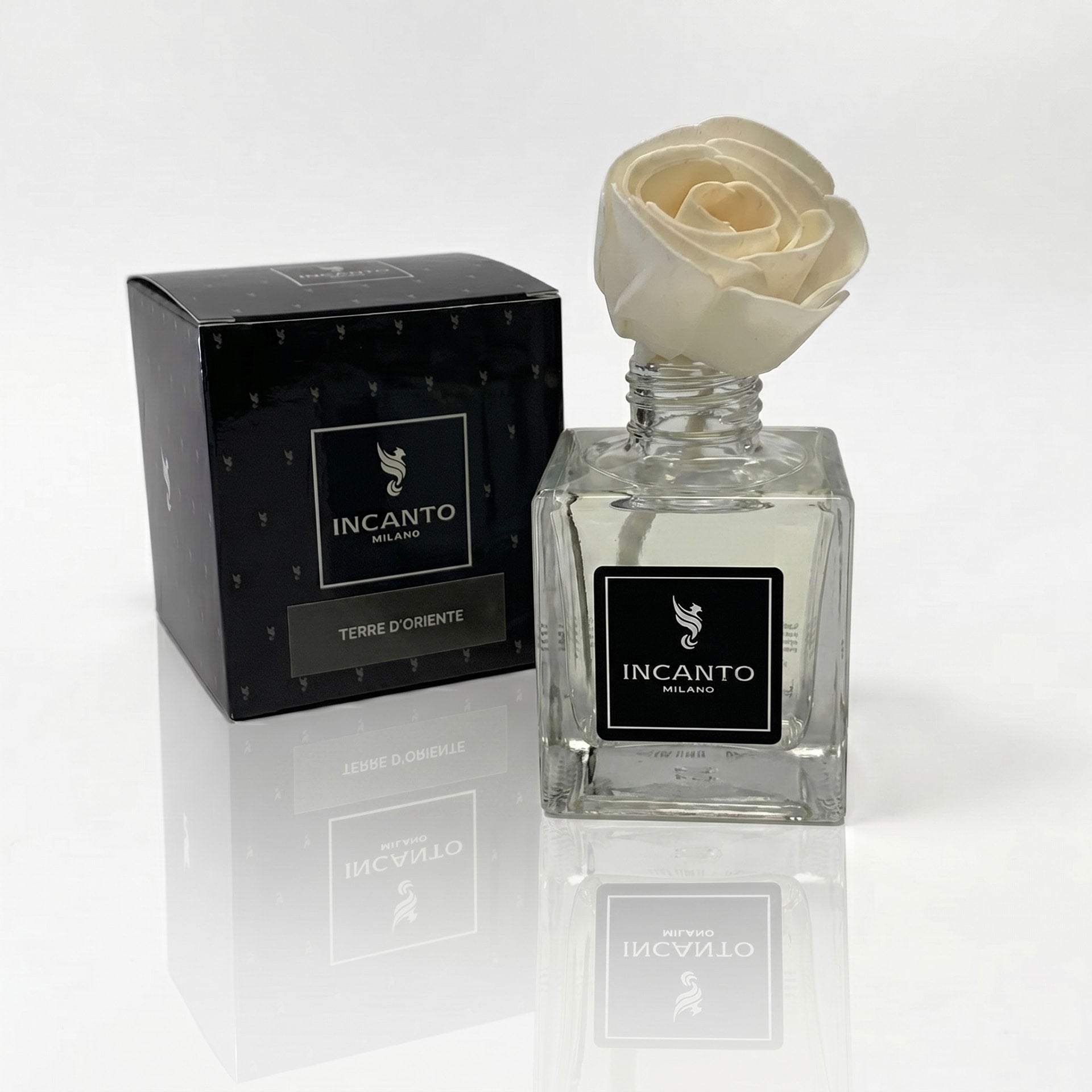 DIFFUSORE PROFUMO AMBIENTE FIORE FRAGRANZA TERRE D'ORIENTE BRAND CERERIA PARMA
