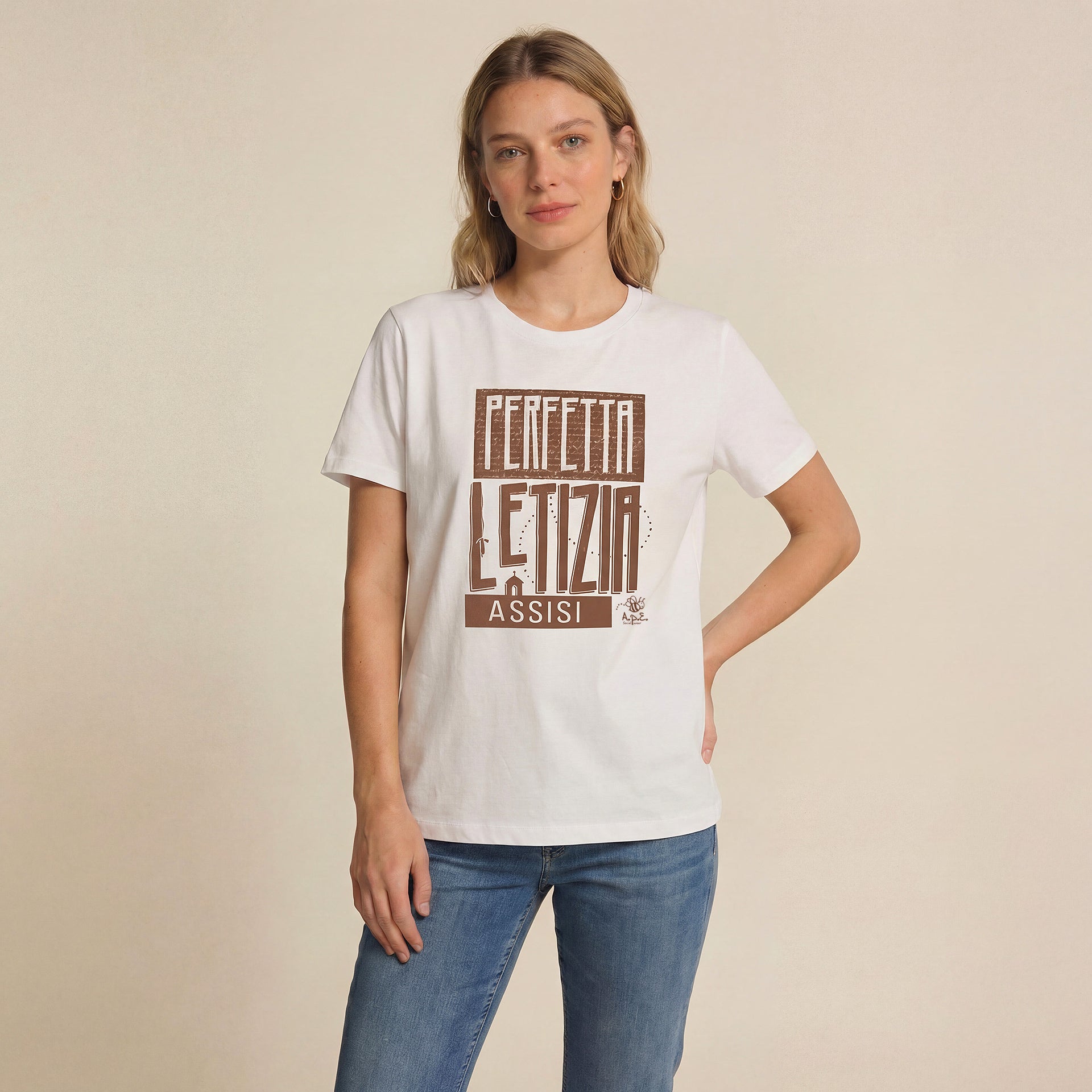 T-SHIRT PERFETTA LETIZIA BRAND A.P.E. SOCIAL WEAR